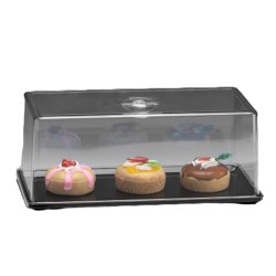 Zicco ZCP-849 Polikarbon Kapaklı Melamin Altlı Fanus, 18x35 cm - Zicco