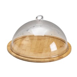 Zicco ZCP-858 مروحة مغطاة من الأكريليك مع قاع من الخيزران، 33x16 سم - Zicco