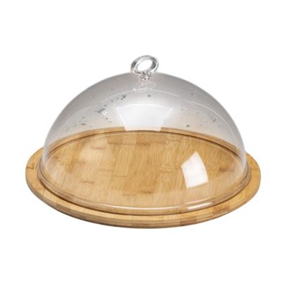 Zicco ZCP-858 Bambu Altlı Akrilik Kapaklı Fanus, 33x16 cm - 1