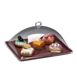 Zicco ZCP-864 حاوية تخزين من الميلامين ذات قاع ميلامين بغطاء أكريليك، 27 × 33 سم، أحمر - Zicco