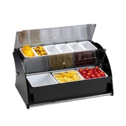 Zicco ZCP-867 Polycarbonate Double Bar Container with Acrylic Stand, 33x51 cm - Zicco