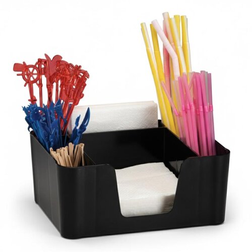 Zicco ZCP 870 Polycarbonat Bar Pipetlik Peçetelik, 19.5x24.5x10.5 cm, Siyah - Zicco