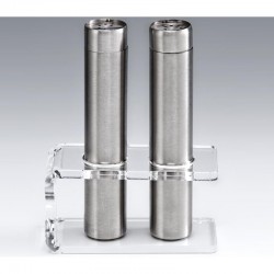 Zicco ZKC- 2700 Acrylic Salt and Pepper Shaker Set with Stand, 12 cm - Zicco
