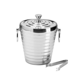 Zicco ZKC-848 دلو ثلج فولاذي مزدوج الجدار، 17 × 18 سم - Zicco