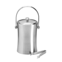 Zicco ZKC-850 دلو ثلج فولاذي مزدوج الجدار، 14 × 18.5 سم - Zicco